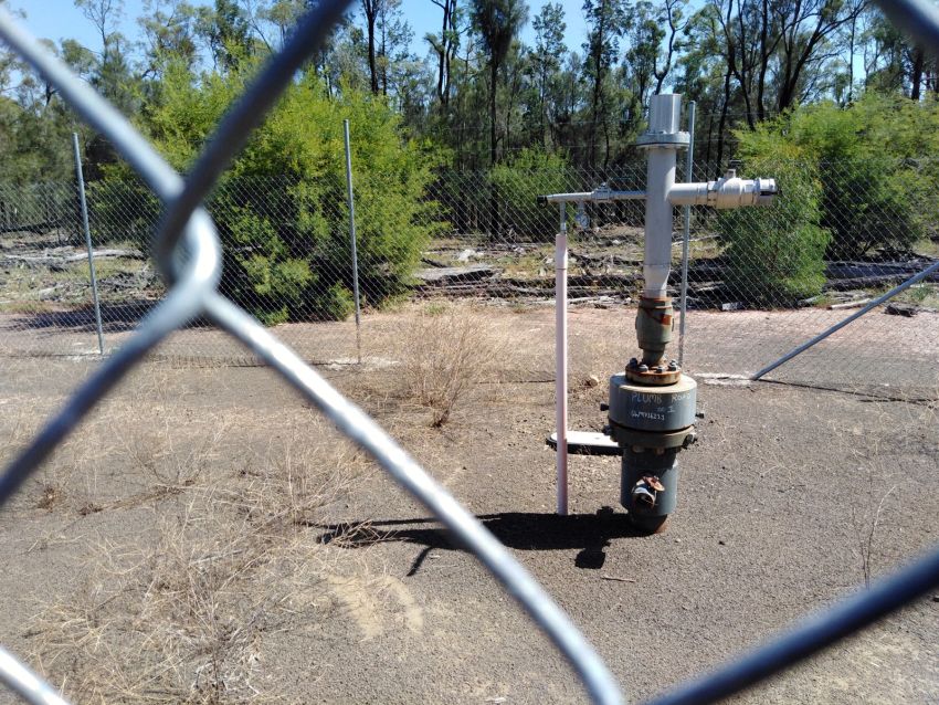 Santos triple bore test well, Plum Road, Pilliga Forest Santos triple bore test well, Plum Road, Pilliga Forest
