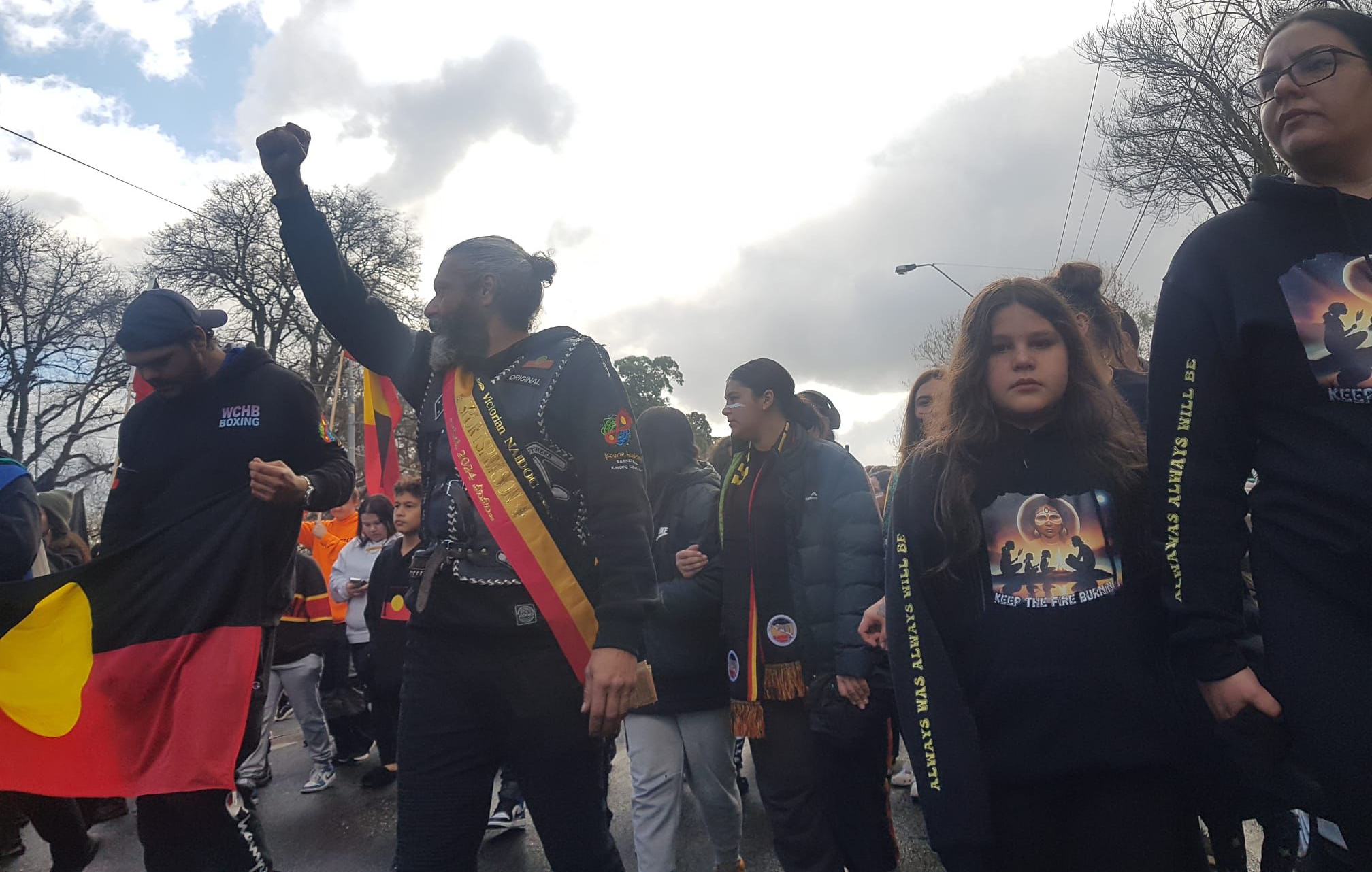 marching in NAIDOC