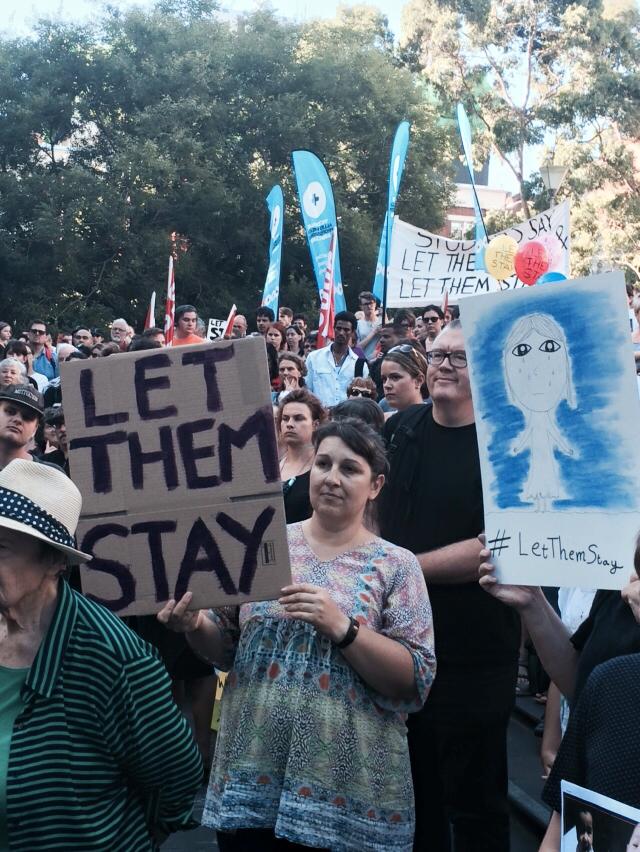 Let Them Stay rally in Melbourne, February 8, 2016.