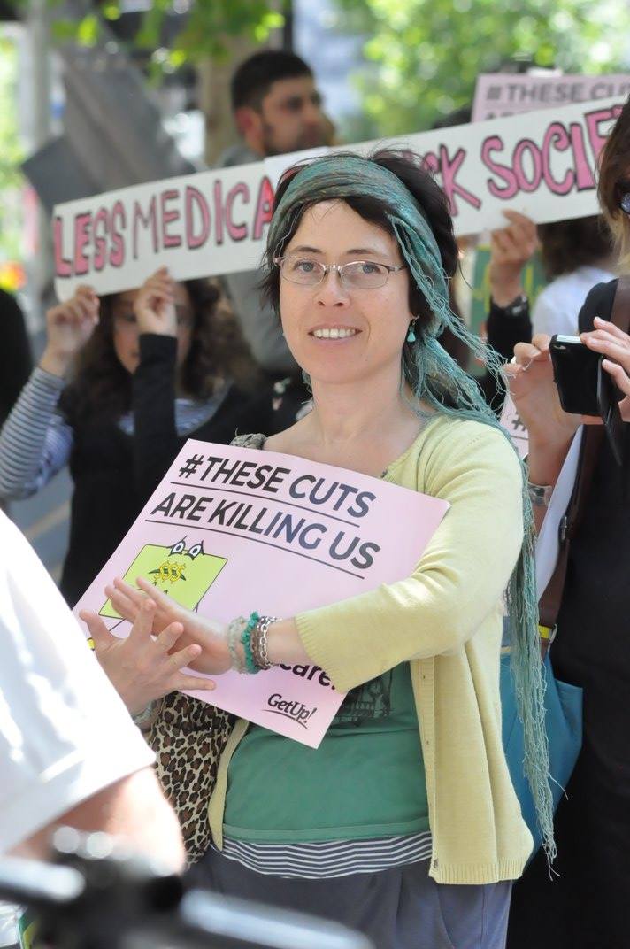 These Cuts Are Killing Us rally in Melbourne. Photo: Ali Bakhtiarvandi.