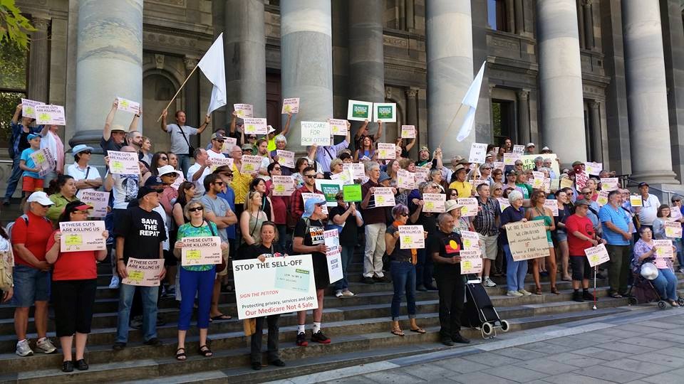 These Cuts Are Killing Us rally in Adelaide. Photo: Gemma Weedall.