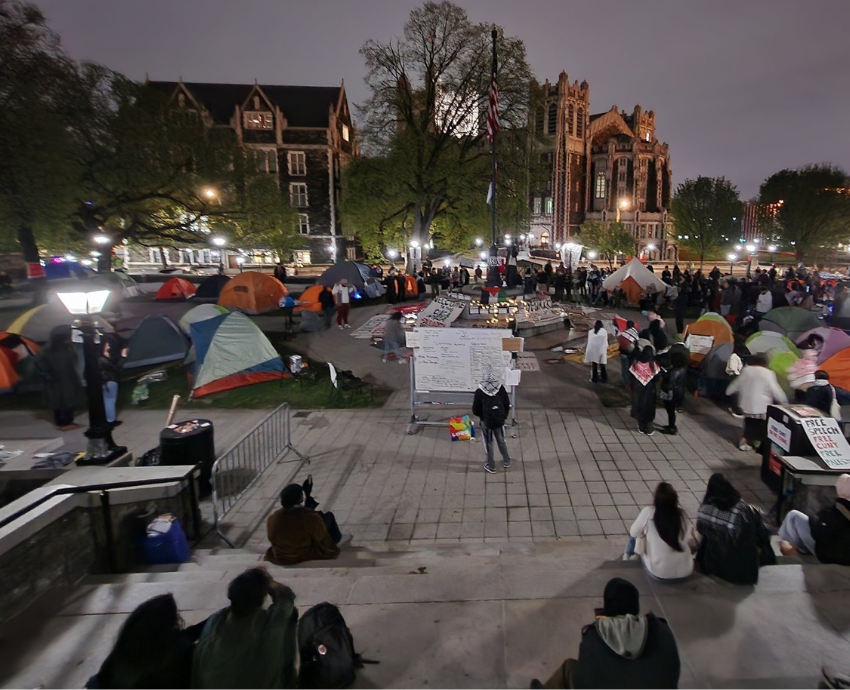 students camp out for Palestine