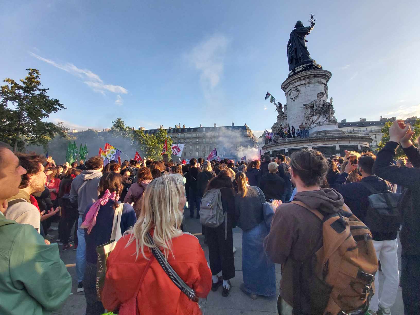 anti-fascist rally in Paris