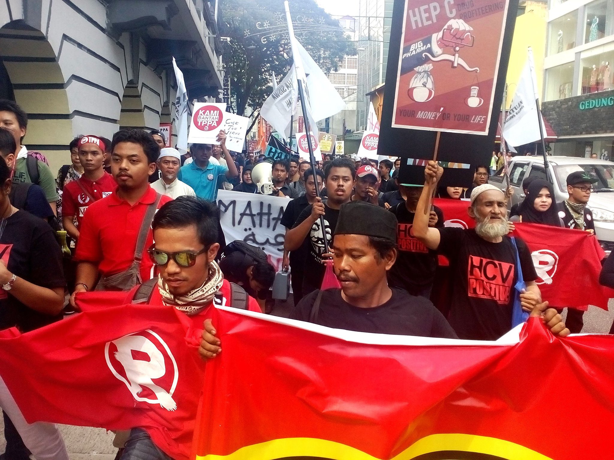 Malaysians reject TPPA rally, Kuala Lumpur, Janurary 23, 2016.