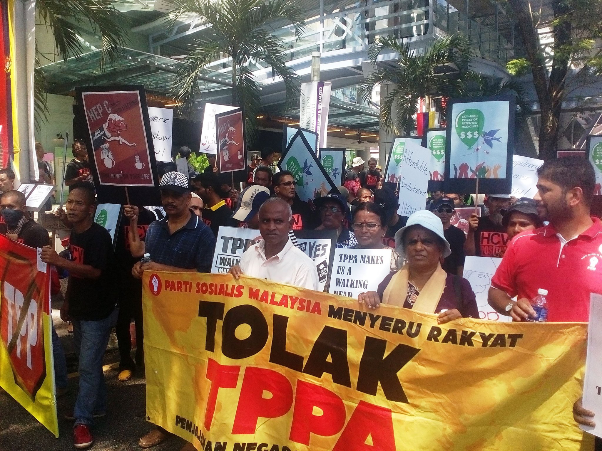 Malaysians reject TPPA rally, Kuala Lumpur, Janurary 23, 2016.