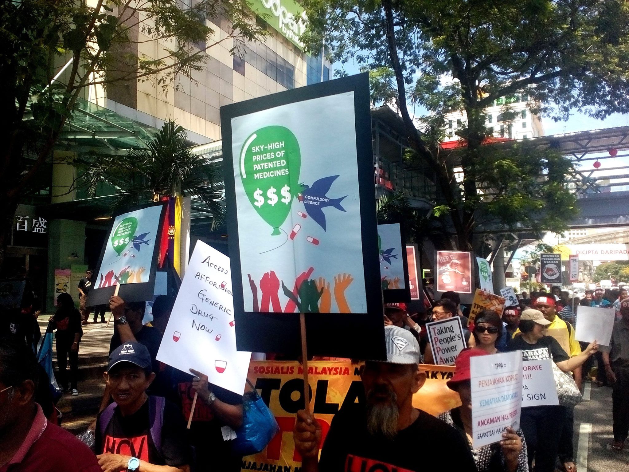 Malaysians reject TPPA rally, Kuala Lumpur, Janurary 23, 2016.