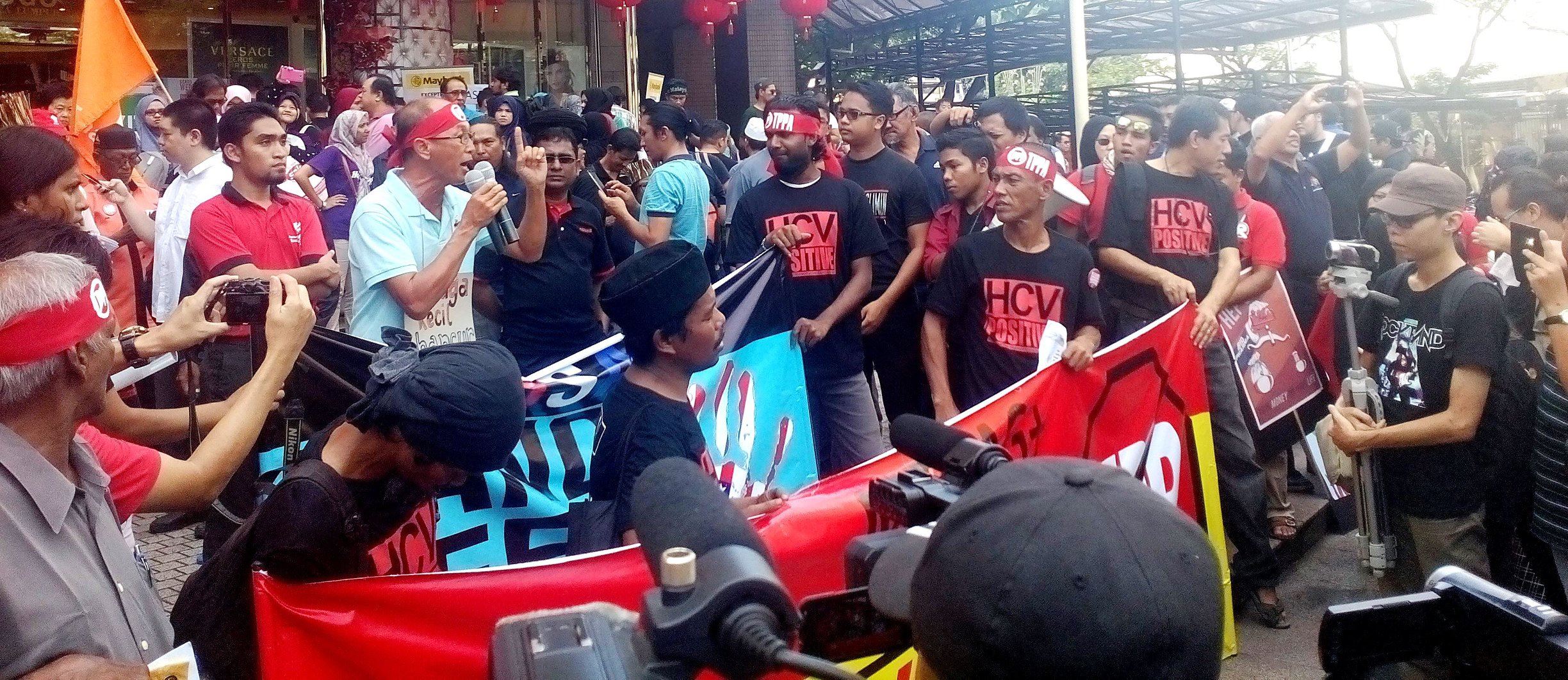 Malaysians reject TPPA rally, Kuala Lumpur, Janurary 23, 2016.