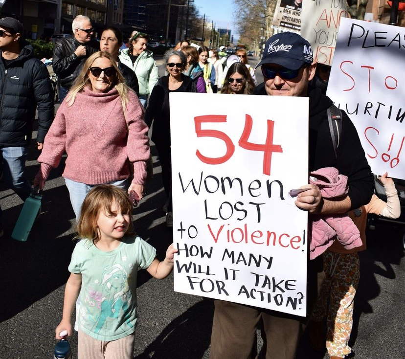 adelaide protest against mens violence