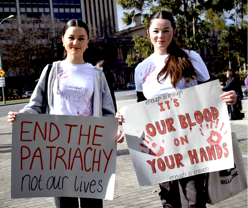 adelaide protest against mens violence