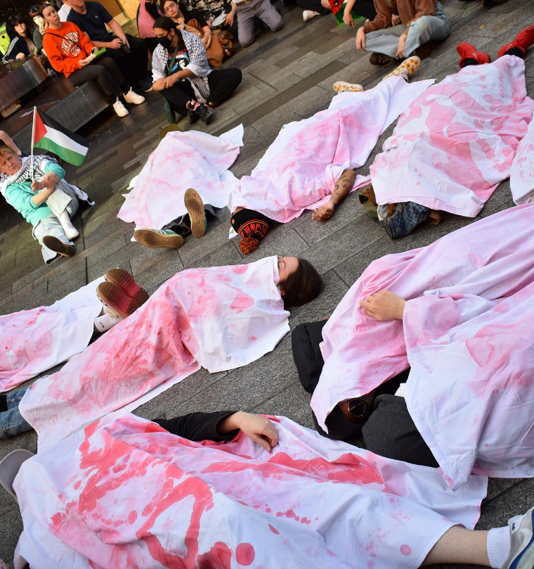 die-in at Rundle Mall in Adelaide