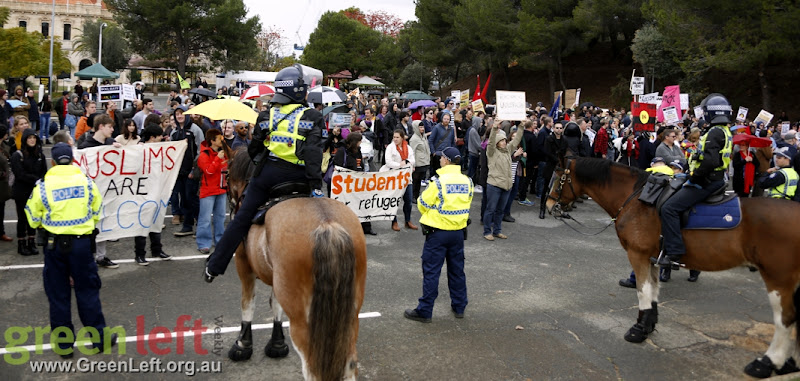 Anti Reclaim Australia protesters