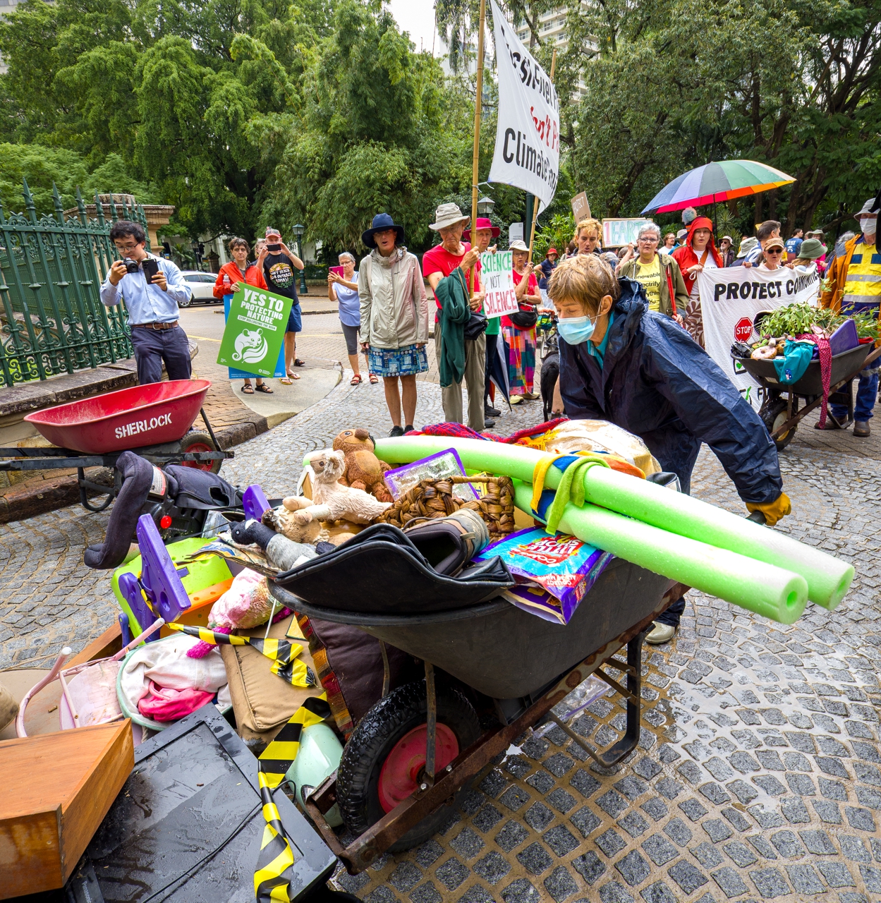 Bringing flood affected materials to parliament