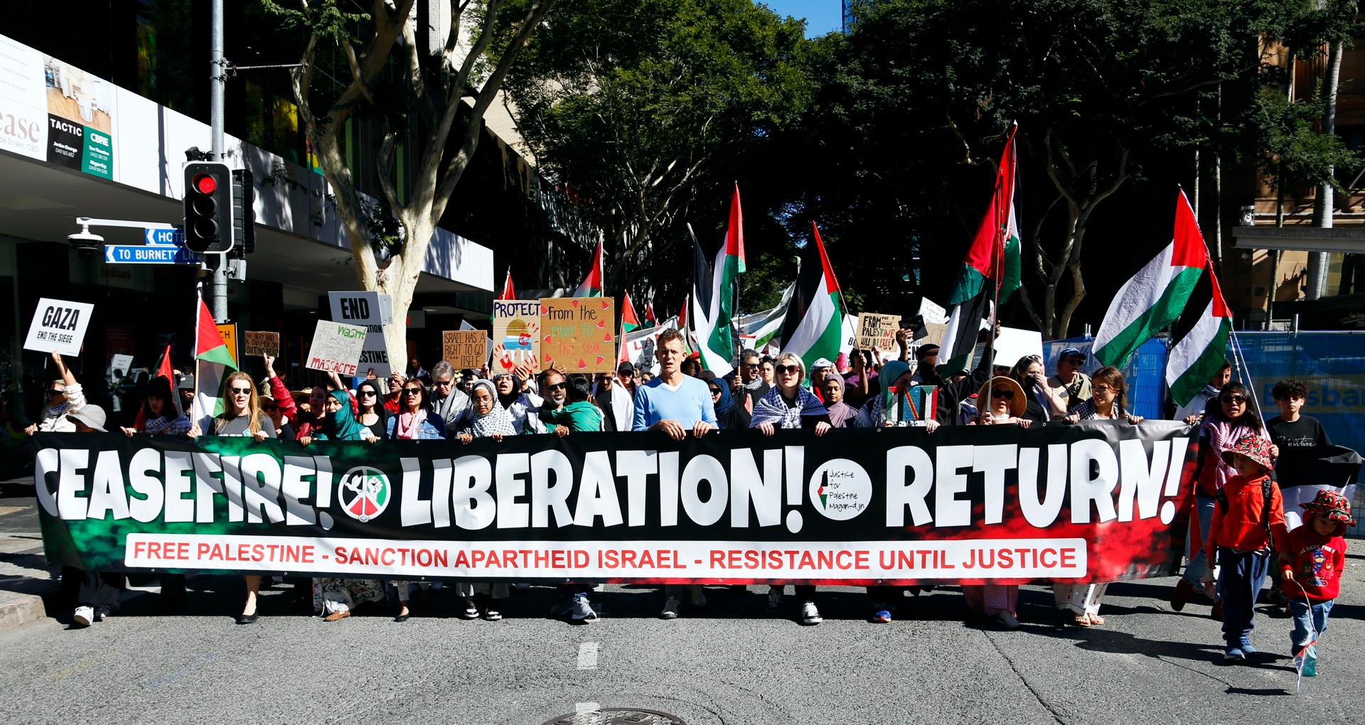 Magan-djin/Brisbane protest for Palestine