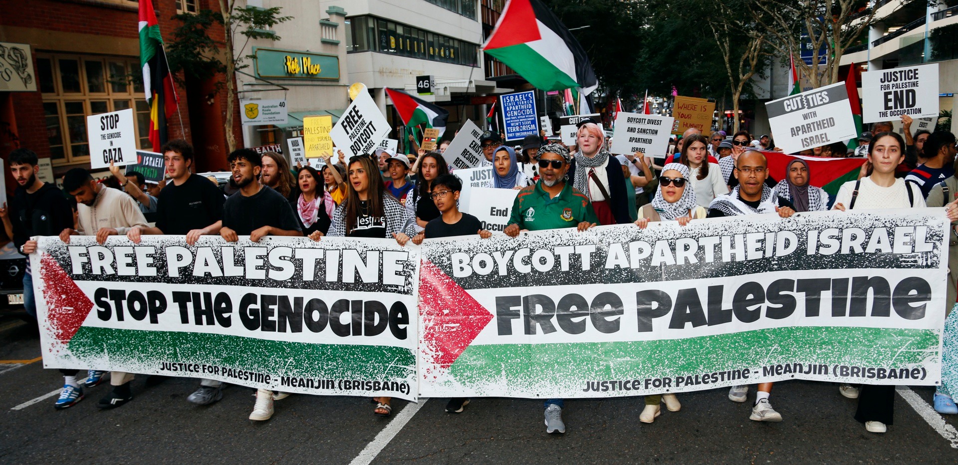 Magan-djin/Brisbane protest for Palestine