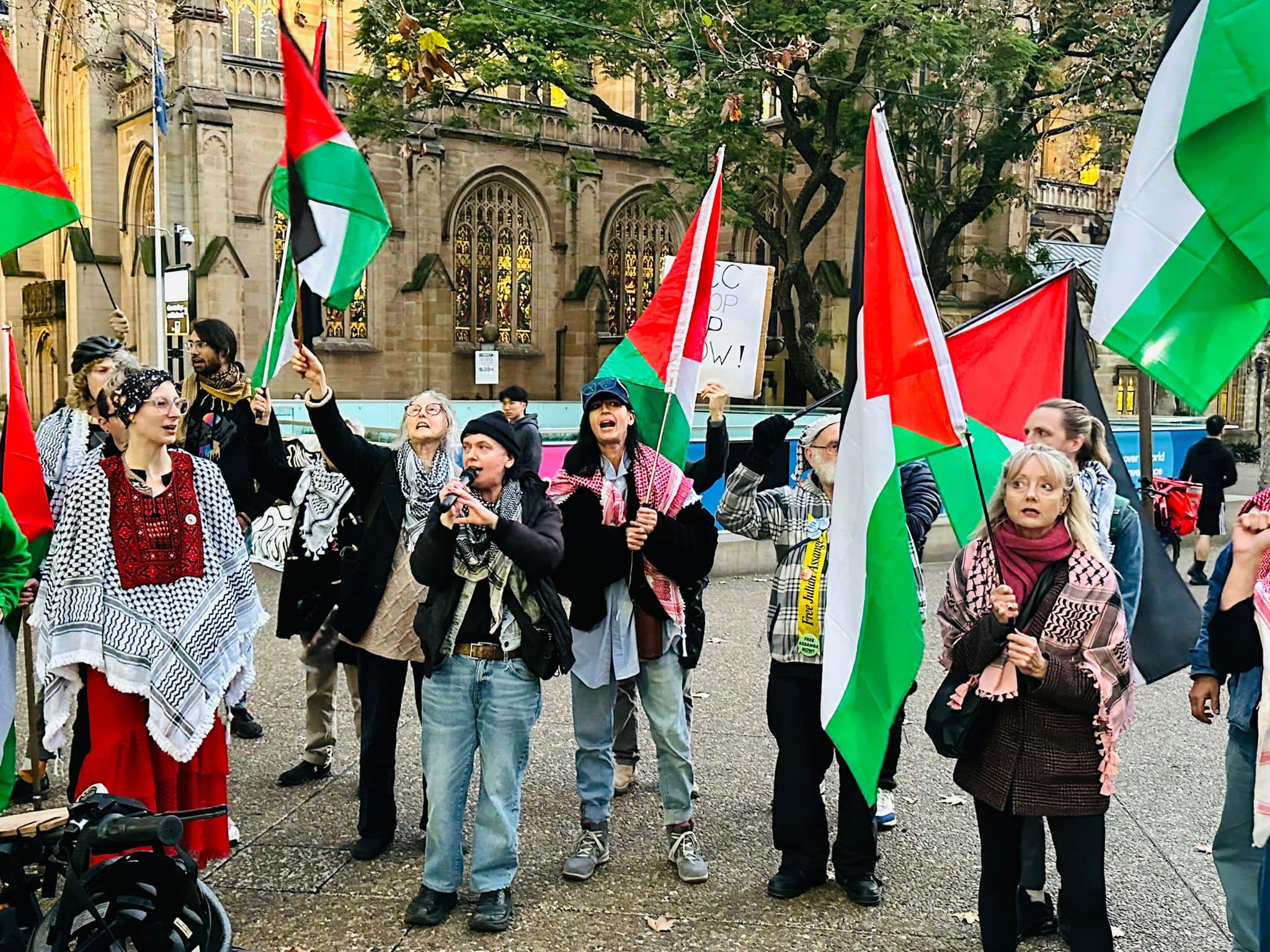 town hall city of sydney palestine protest