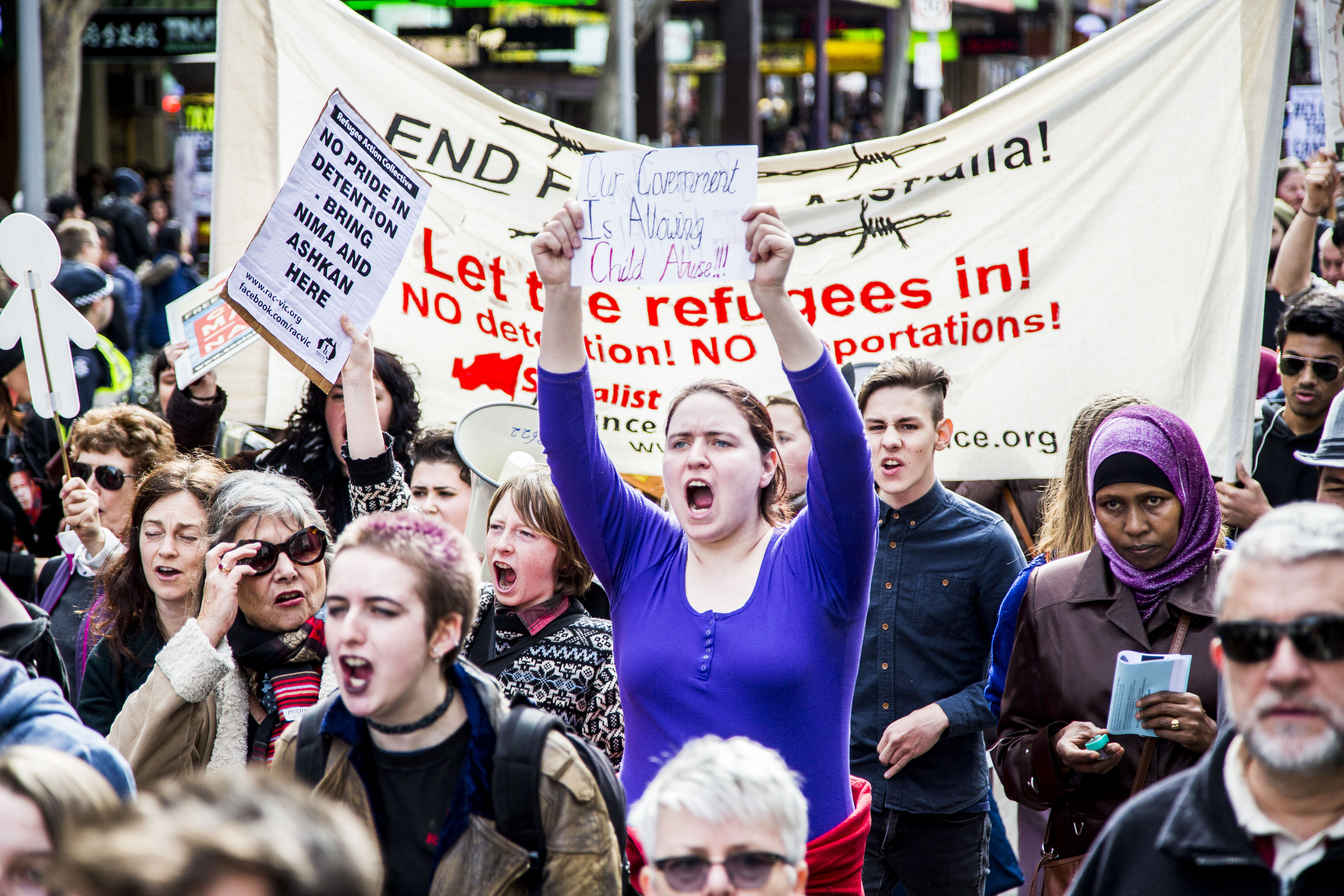 Close the camps rally Melbourne 2016