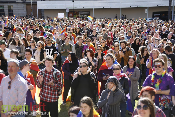 Marriage Equalty rally in Brisbane, June 24 2016.