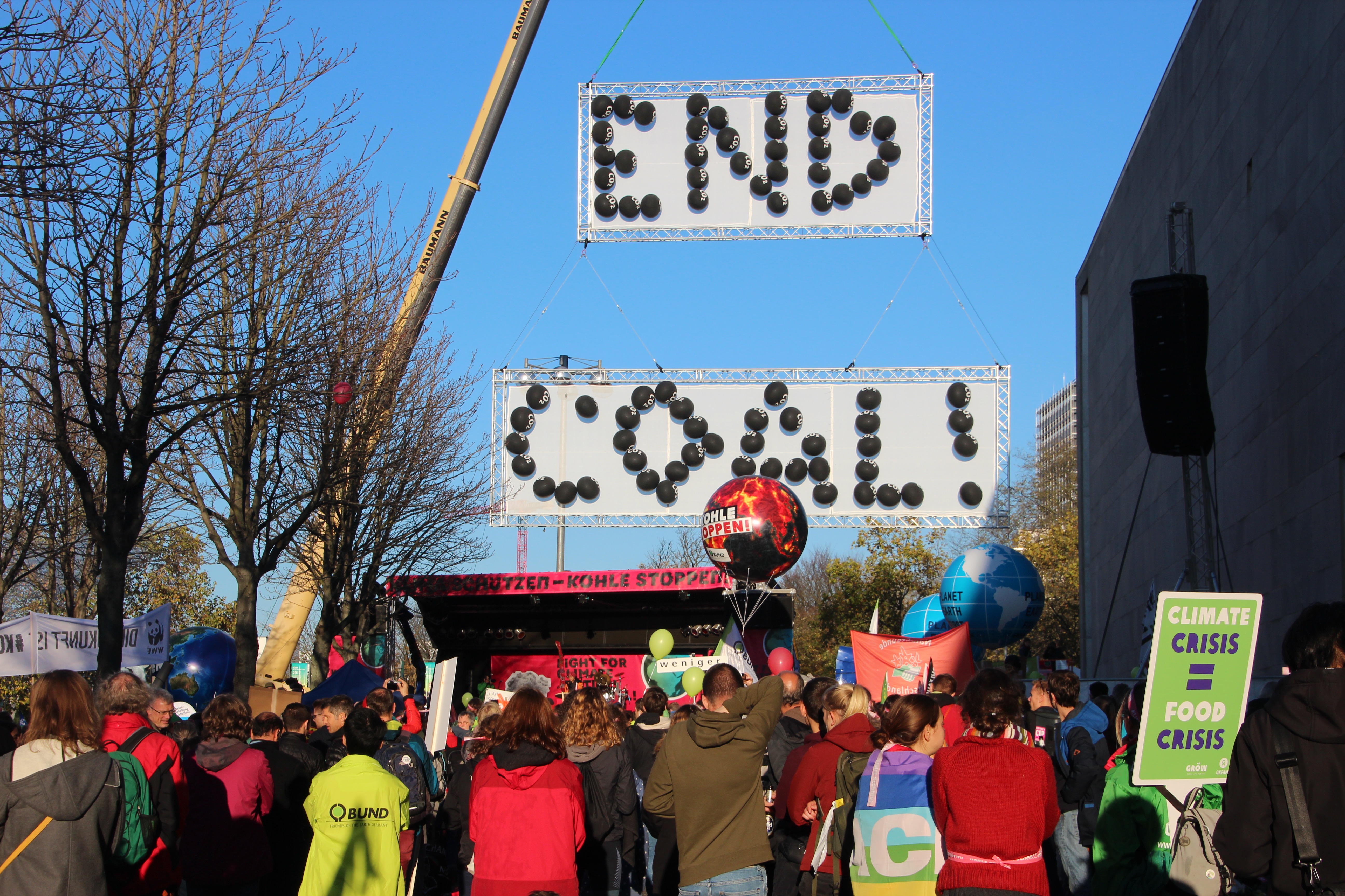 End Coal banner, COP23 November 4 2017.