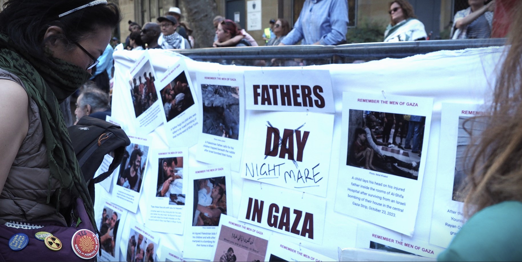 Fathers' Day is a nightmare in Gaza, Gadigal Country/Sydney, September 1