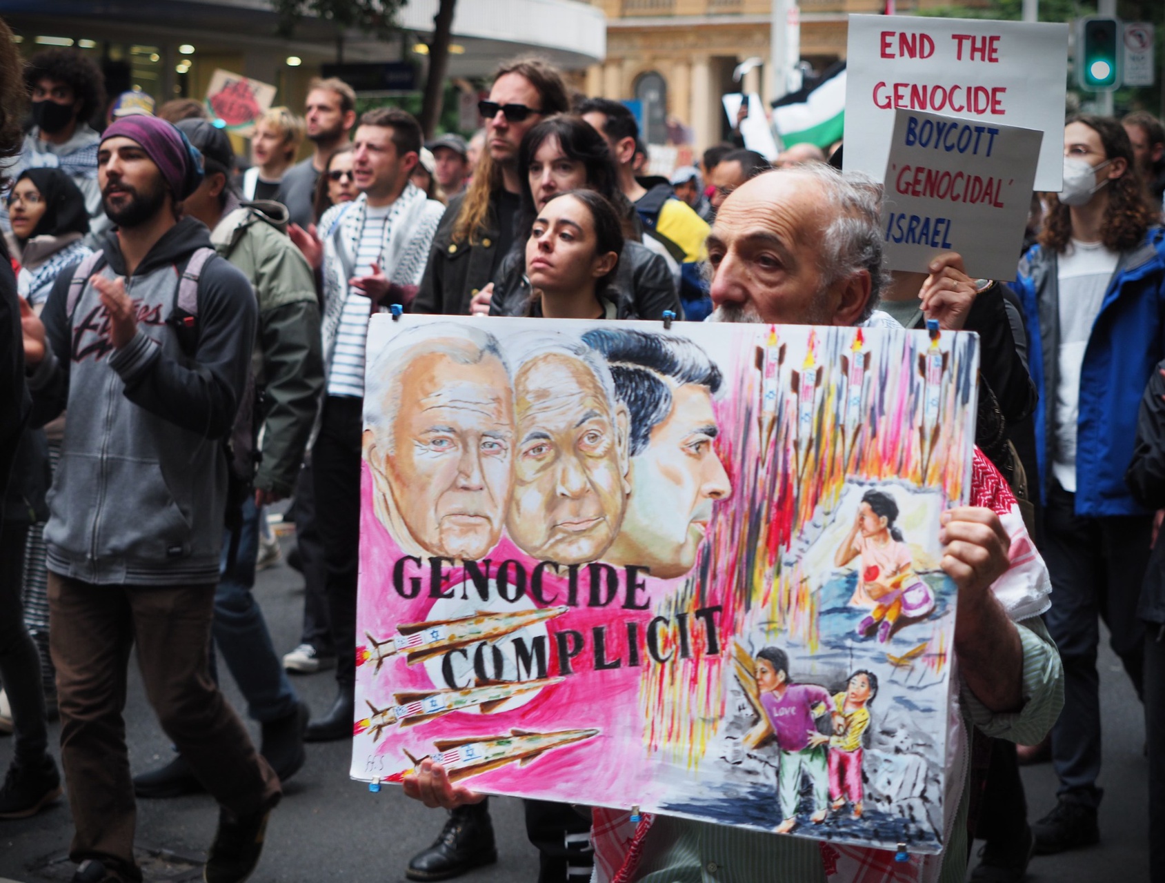 Complicity in genocide, Gadigal Country/Sydney, June 2