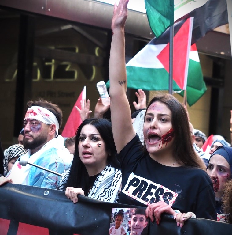 Hands raised, Gadigal Country/Sydney, September 22