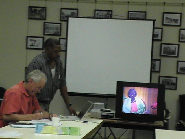 Jose Chala Leblanch with literacy program educators, Wilcannia.