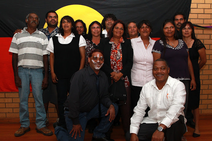 Jose Chala Leblanch with members of the Wilcannia community 2012.