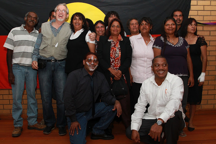 Jose Chala Leblanch with members of the Wilcannia community 2012.