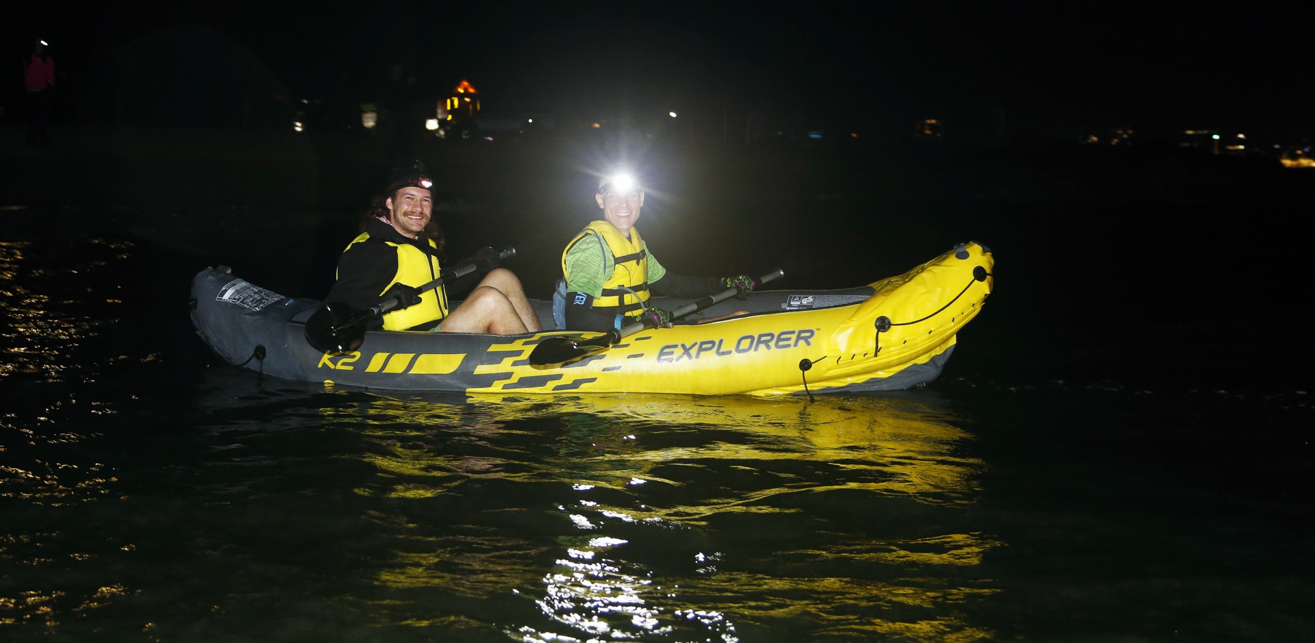 Night flotilla at the People's Blockade