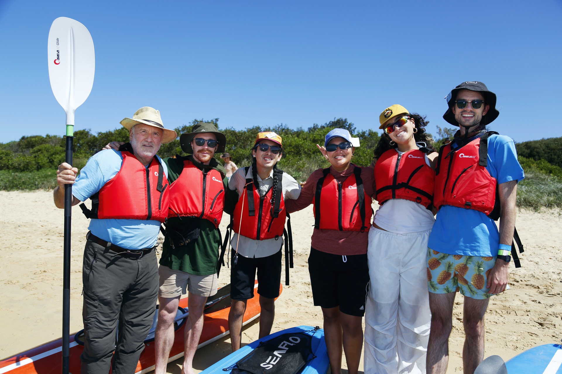 Rising Tide activists preparing to launch kayaks