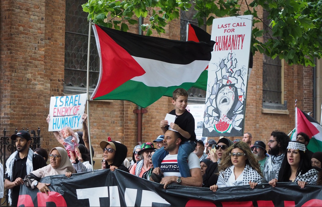 Rallying for Palestine on Gadigal Country/Sydney, November 3