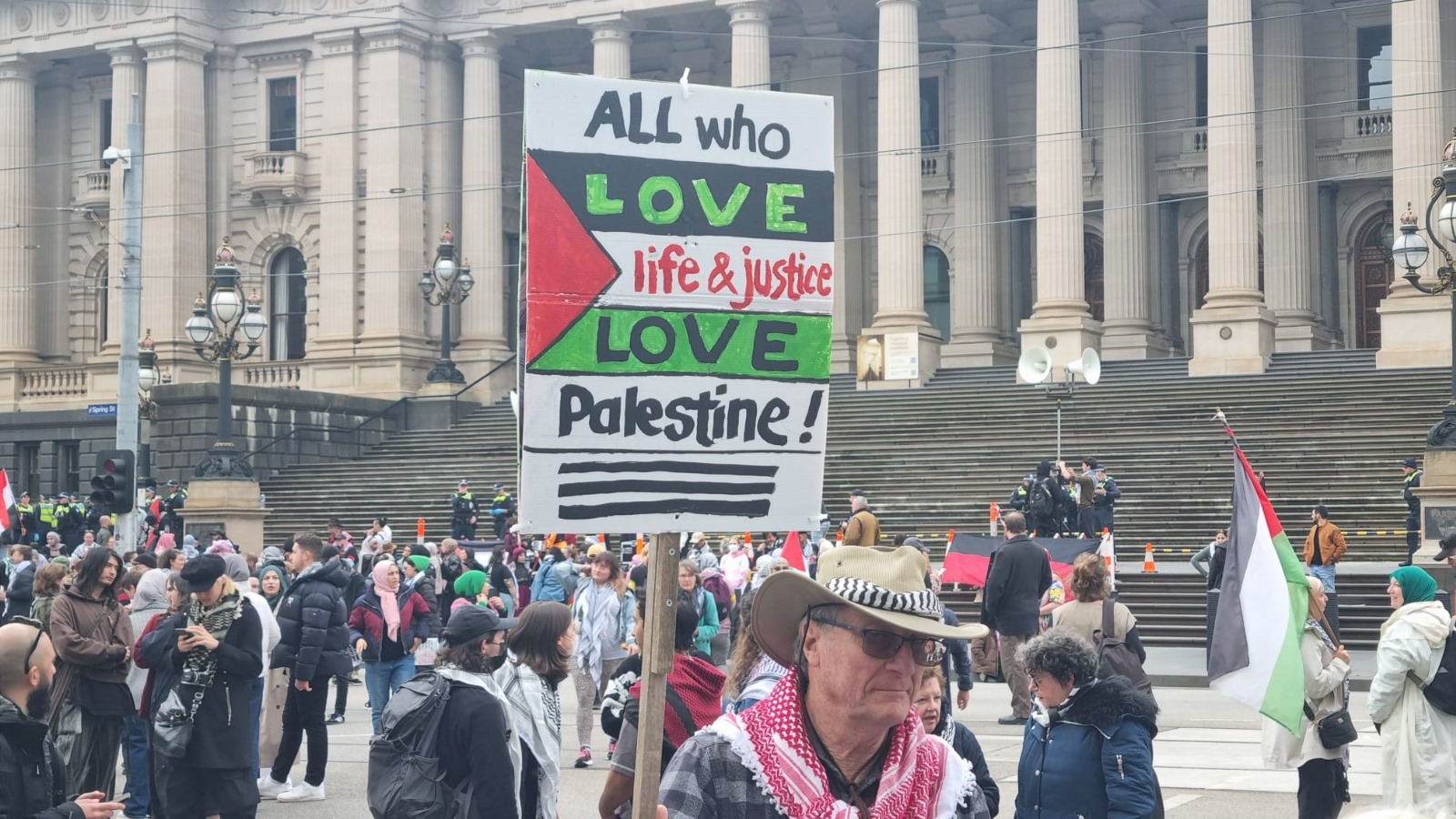 'If you love life and justice, love Palestine', Naarm/Melbourne, July 21