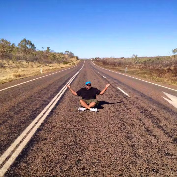 Lucky Luke on the road from Cloncurry.