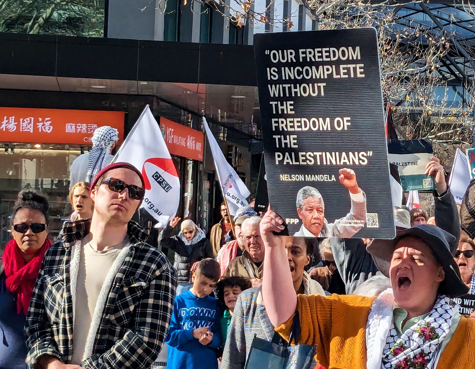 Marching for Palestine, Ngunnawal/Canberra, July 6