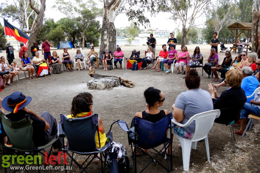 Matagarup Aboriginal encampment circle.