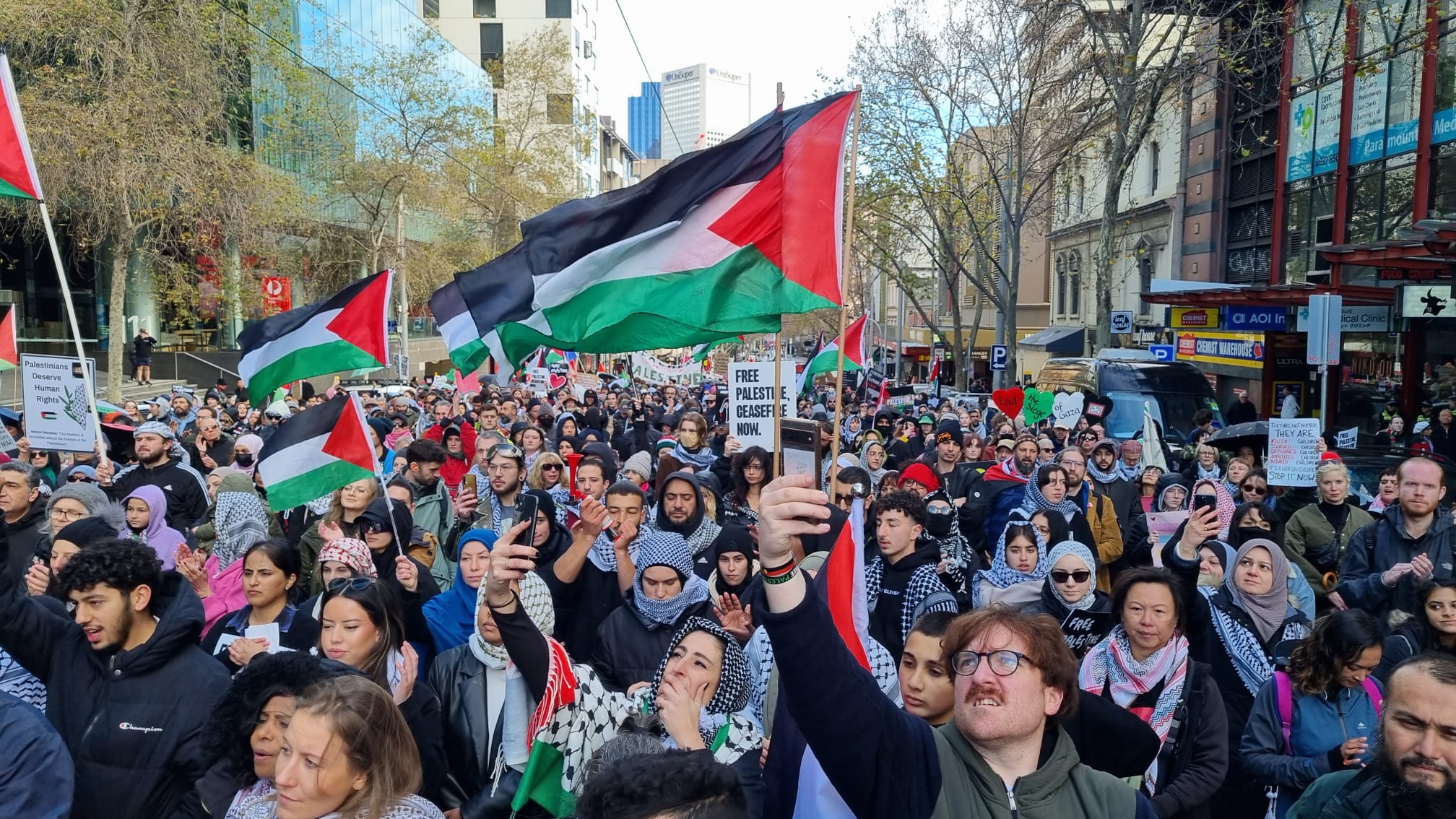 palestine protest in melbourne