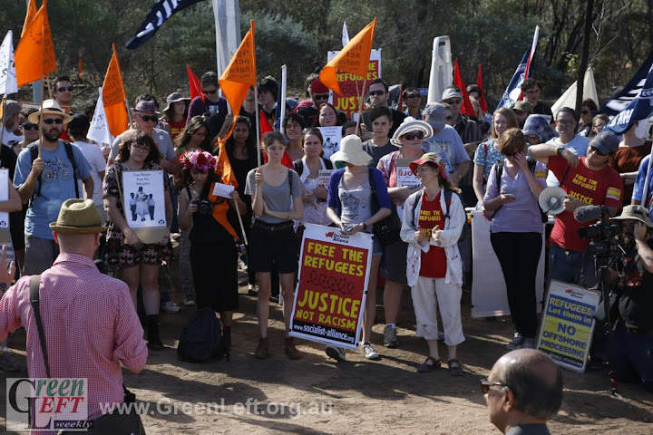 Protesters at rally