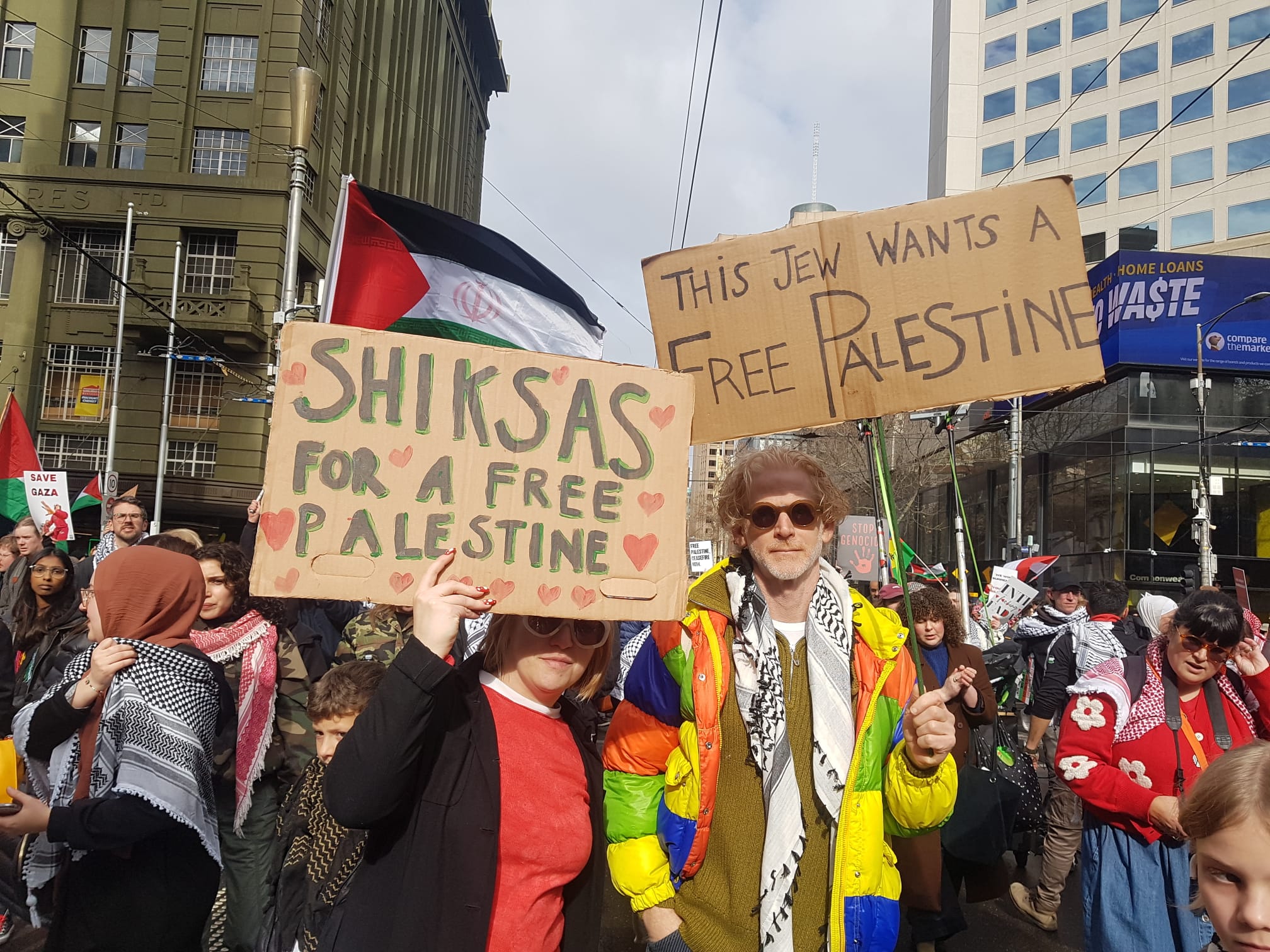 Shiksas for a free Palestine, Naarm/Melbourne, July 28