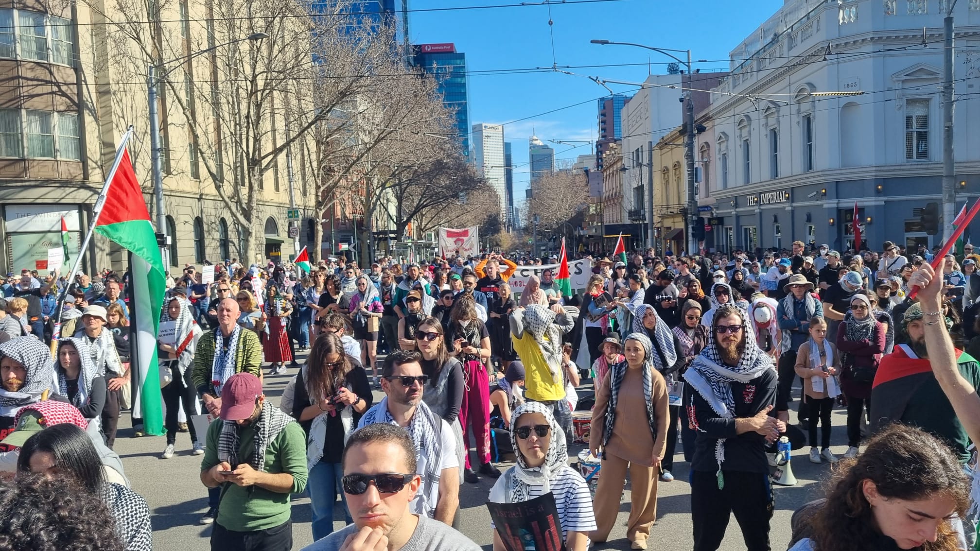 Marching in Naarm/Melbourne, August 11