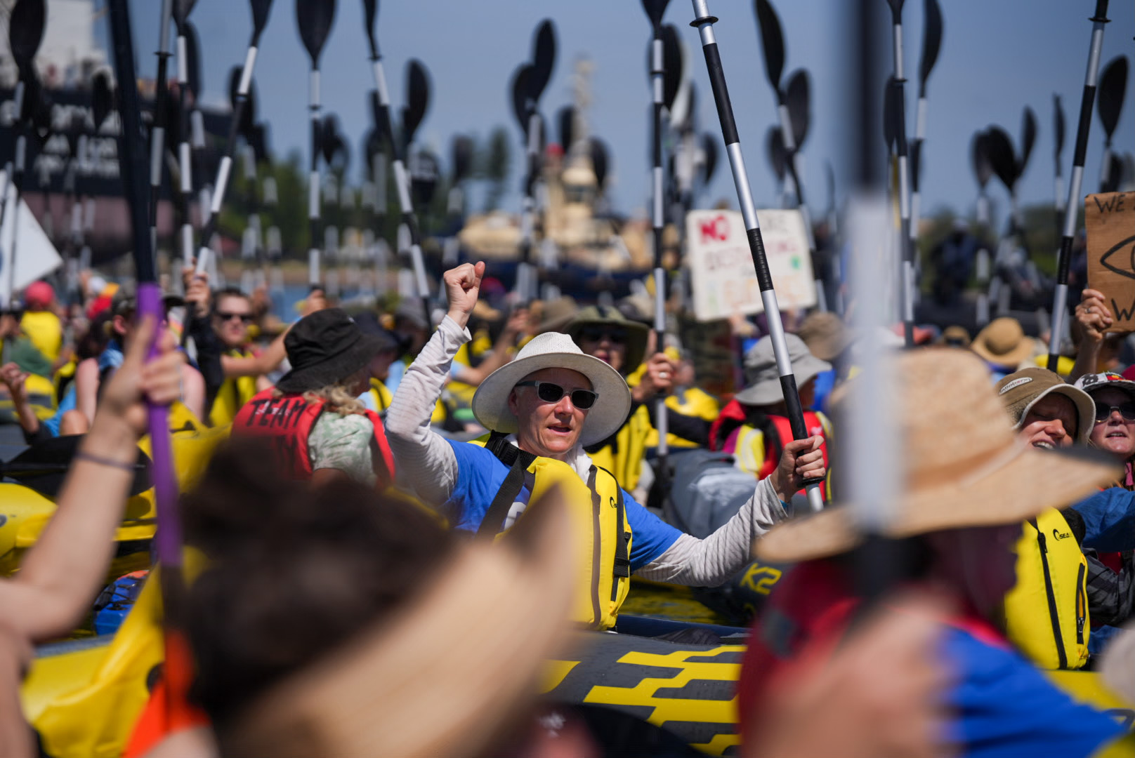 On water view of the port blockade