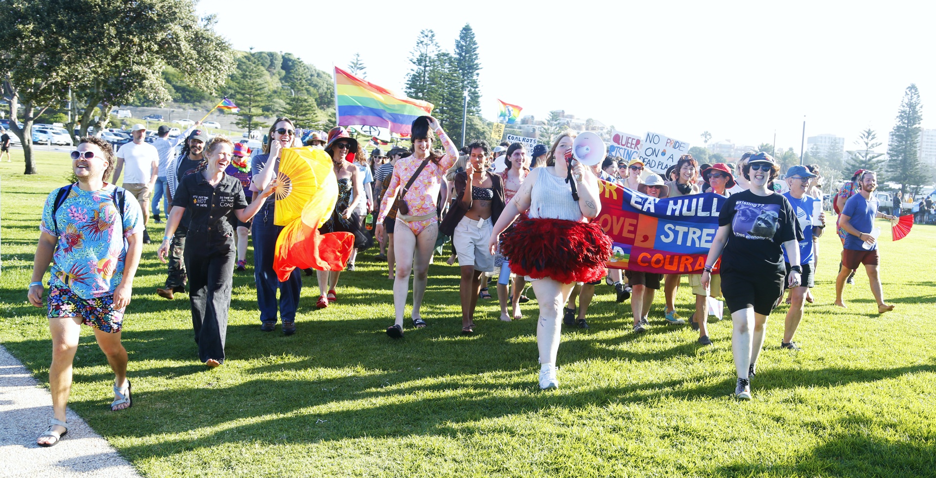 Pride march at the People's Blockade