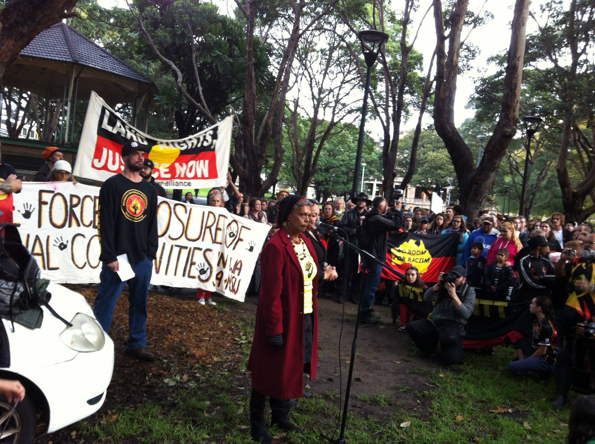 Protest against forced closures of Aboriginal communities, Sydney May 1 2015.