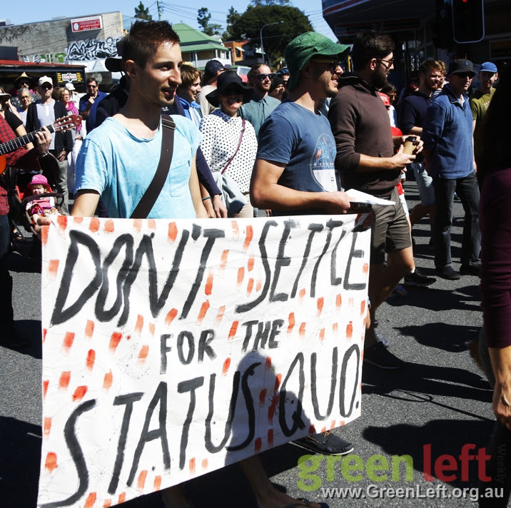 Protest against the proposed development at the old Absoe site on August 21 2016.