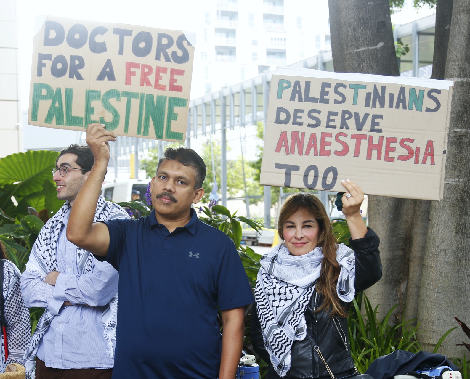 Protesting the Australian College of Anaesthetist’s annual conference