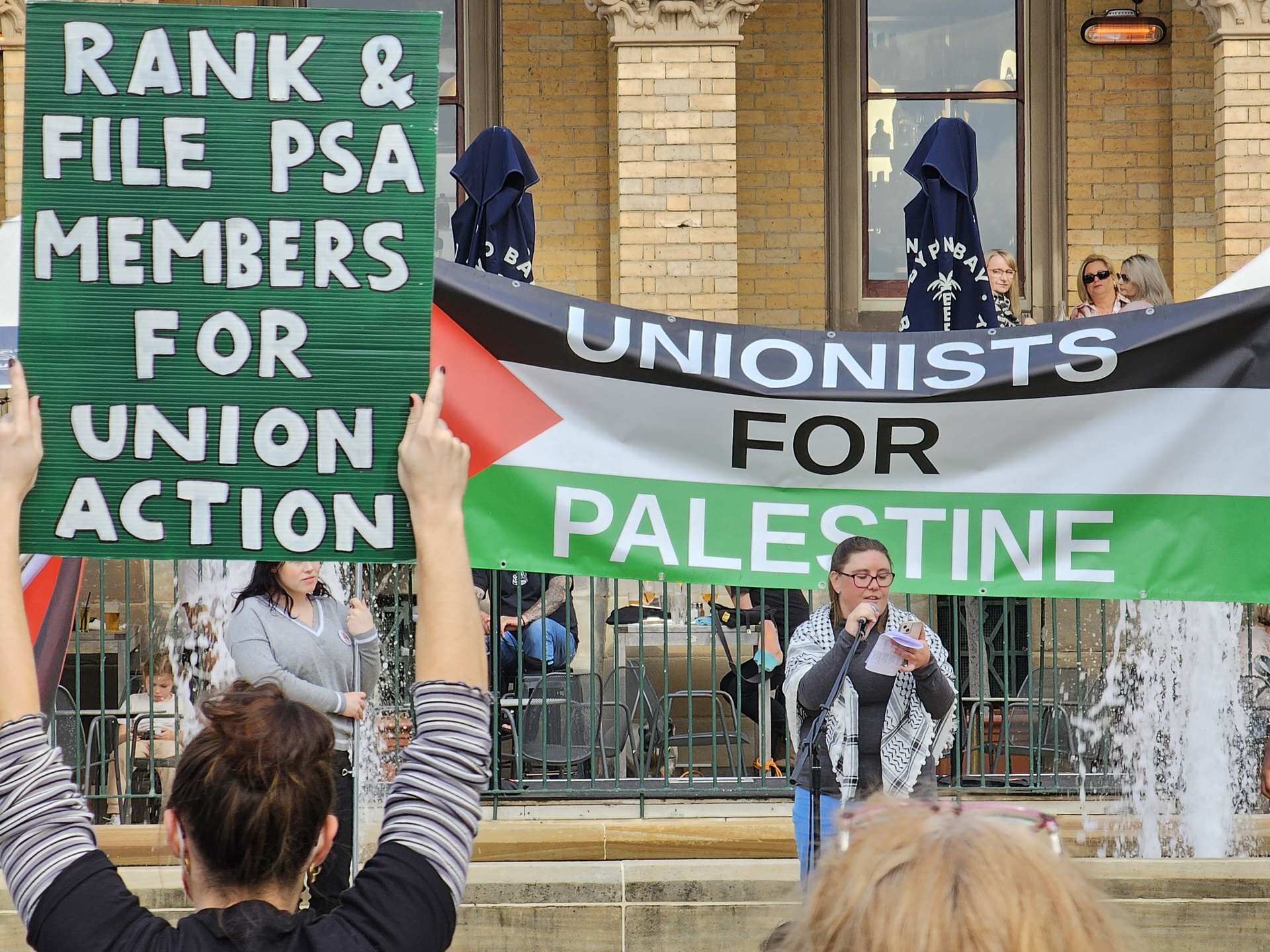 Union members for Palestine, Muloobinba/Newcastle, May 25