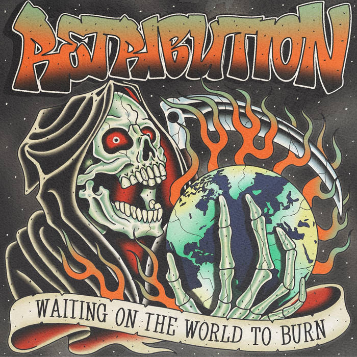 RETRIBUTION - WAITING ON THE WORLD TO BURN album sleeve