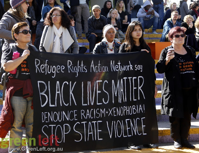 Black Lives Matter rally and march, Perth July 23 2016.