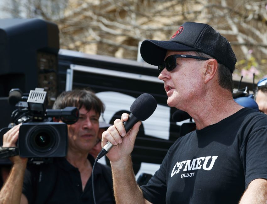 CFMEU Queensland Secretary Michael Ravbar outlined a plan to withstand the attack CFMEU Queensland Secretary Michael Ravbar outlined a plan to withstand the attack