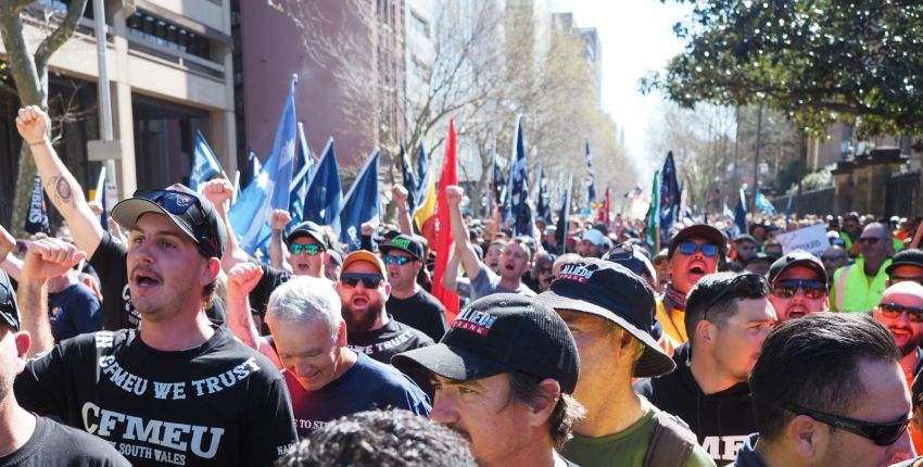 sydney CFMEU rally sydney CFMEU rally