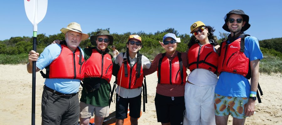 Rising Tide activists preparing to launch kayaks